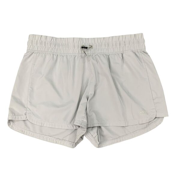Adidas Pacer Bungee Short Womens L Large Gray Drawstring Stretch Waist Athletic - Picture 1 of 13